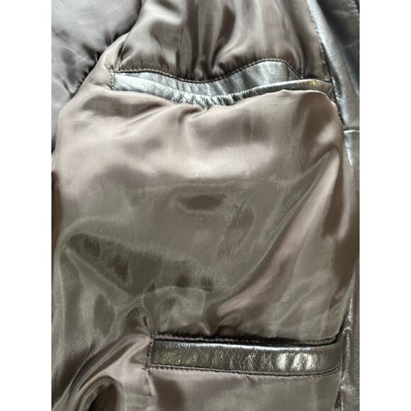 Leather bomber jacket, black, - Picture 5 of 9